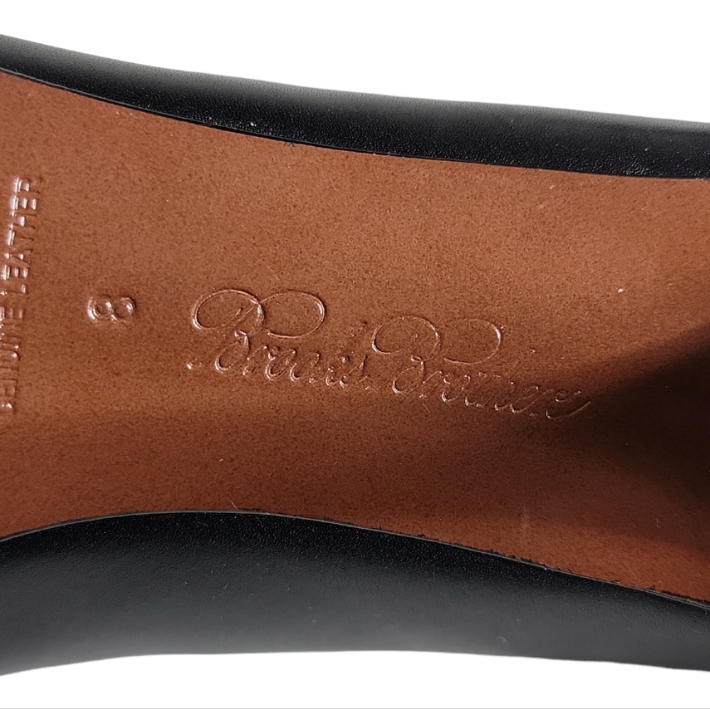 Brooks Brothers black genuine leather round toe heel pumps size 8 - Picture 8 of 9